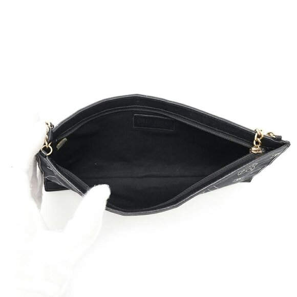 CHANEL Navy Leather Coco Mark Shoulder Bag - Picture 5 of 14